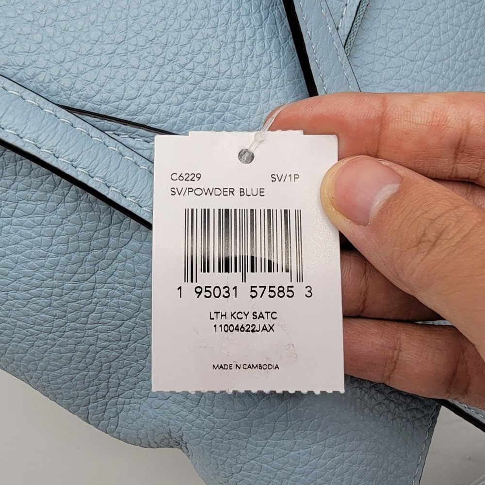 Coach Kacey Satchel C6229 Powder Blue - Picture 8 of 8